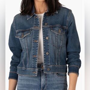 KUT from the Kloth Julia Crop Denim Trucker Jacket